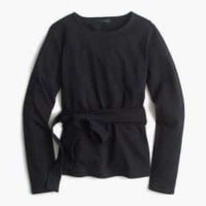 J crew cross back wrap top, black, small, NWT